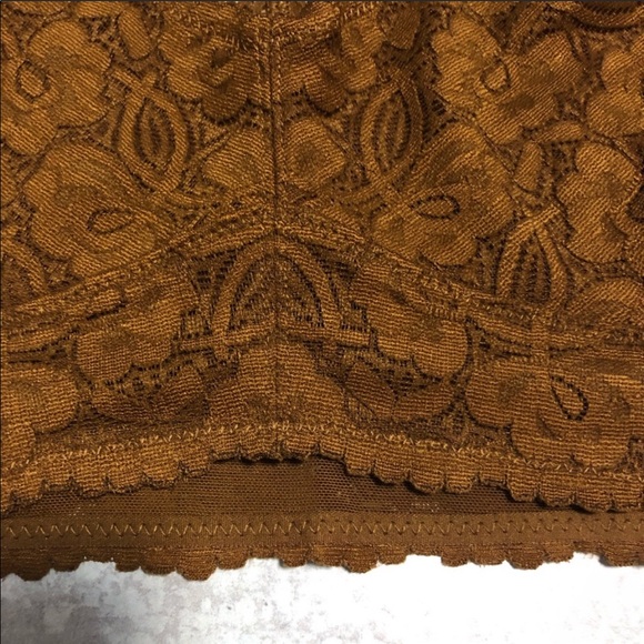 Free People Galloon Lace Bralette Copper Tan XS - Picture 9 of 13